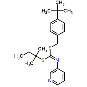 S-(4-(1,1-dimethylethyl)phenyl)methyl s-(1,1-dimethylpropyl) 3-pyridinylcarbonimidodithioate Structure,51379-05-6Structure