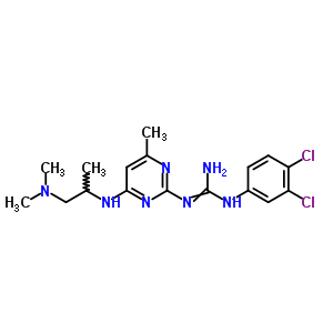 Guanidine,n-(3,4-dichlorophenyl)-n-[4-[[2-(dimethylamino)-1-methylethyl]amino]-6-methyl-2-pyrimidinyl]- Structure,51386-95-9Structure