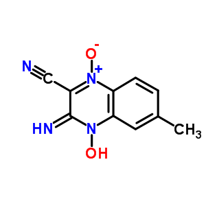 4-Hydroxy-3-imino-6-methyl-1-oxido-quinoxaline-2-carbonitrile Structure,51420-57-6Structure