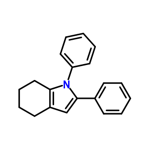 4,5,6,7-Tetrahydro-1,2-diphenyl-1h-indole Structure,51495-03-5Structure