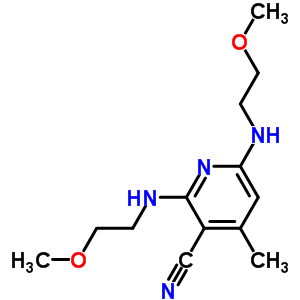 2,6-Bis(2-methoxyethylamino)-4-methylnicotinonitrile Structure,51560-68-0Structure