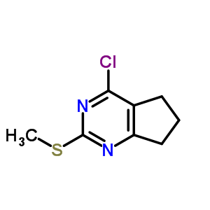 4-Chloro-2-methylsulfanyl-6,7-dihydro-5h-cyclopentapyrimidine Structure,51660-15-2Structure