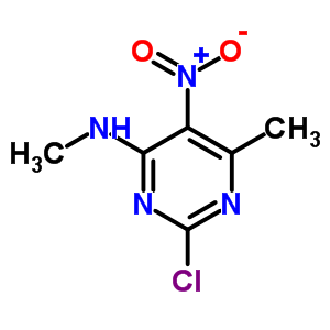 4-Pyrimidinamine, 2-chloro-n,6-dimethyl-5-nitro- Structure,5177-14-0Structure