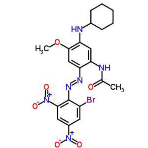 N-[2-[(2-bromo-4,6-dinitrophenyl)azo]-5-(cyclohexylamino)-4-methoxyphenyl ]acetamide Structure,51897-36-0Structure