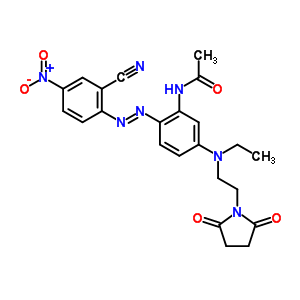 N-[2-(2-cyano-4-nitro-phenyl)diazenyl-5-[2-(2,5-dioxopyrrolidin-1-yl)ethyl-ethyl-amino]phenyl ]acetamide Structure,51897-40-6Structure