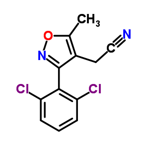 2-[3-(2,6-Dichlorophenyl)-5-methylisoxazol-4-yl]acetonitrile Structure,519056-44-1Structure