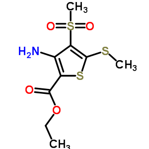 Ethyl 3-amino-4-(methylsulfonyl)-5-(methylthio)thiophene-2-carboxylate Structure,519056-53-2Structure