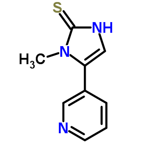 1-Methyl -5-pyridin-3-yl -1h-imidazole-2-thiol Structure,51941-16-3Structure