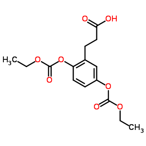 3-[2,5-Bis(ethoxycarbonyloxy)phenyl ]propanoic acid Structure,51944-00-4Structure