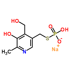 Sodium s-{[5-hydroxy-4-(hydroxymethyl)-6-methyl-3-pyridinyl]methyl} hydrogen phosphorothioate Structure,51989-45-8Structure