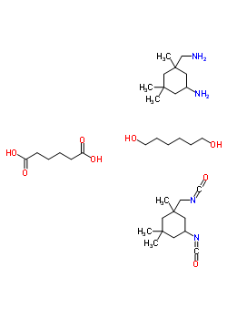 己二酸, 1,6-己烷二醇, 異佛爾酮二異氰酸酯, 異佛爾酮二胺聚合物結(jié)構(gòu)式_52004-58-7結(jié)構(gòu)式