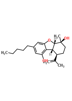 (5As,6s,9r,9ar)-5a,6,7,8,9,9a-hexahydro-6-methyl-9-(1-methylethenyl)-3-pentyl-1,6-dibenzofurandiol Structure,52025-76-0Structure