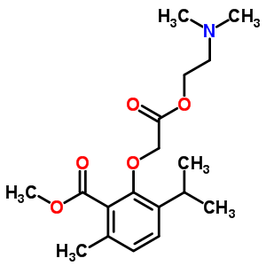 (6-Isopropyl -2-methoxycarbonyl -3-methylphenoxy)acetic acid 2-(dimethylamino)ethyl ester Structure,52073-09-3Structure