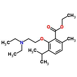 3-[2-(Diethylamino)ethoxy]-p-cymene-2-carboxylic acid ethyl ester Structure,52073-25-3Structure