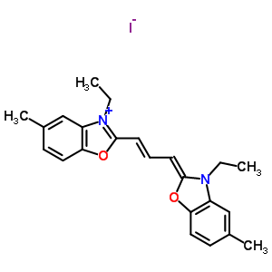 (2Z)-3-乙基-2-[(E)-3-(3-乙基-5-甲基-苯并惡唑-2-基)丙-2-烯亞基]-5-甲基-苯并惡唑碘化物結(jié)構(gòu)式_52078-67-8結(jié)構(gòu)式