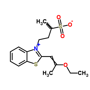 4-[2-(2-乙氧基丙-1-烯基)-1,3-苯并噻唑-3-鎓-3-基]丁烷-2-磺酸內(nèi)鹽結(jié)構(gòu)式_52123-15-6結(jié)構(gòu)式