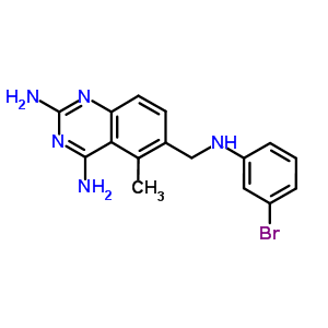 6-[[(3-Bromophenyl)amino]methyl]-5-methyl-quinazoline-2,4-diamine Structure,52128-31-1Structure