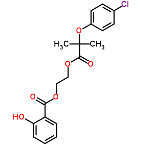 2-羥基苯甲酸 2-[2-(4-氯苯氧基)-2-甲基-1-氧代丙氧基]乙酯結(jié)構(gòu)式_52161-14-5結(jié)構(gòu)式