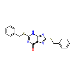 2,8-Bis(benzylsulfanyl)-3,5-dihydropurin-6-one Structure,52172-01-7Structure