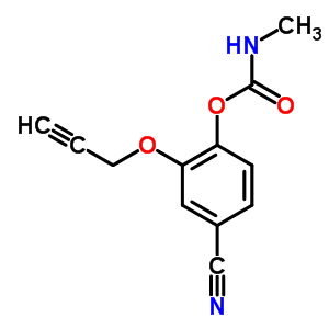 (4-Cyano-2-prop-2-ynoxy-phenyl) n-methylcarbamate Structure,52174-12-6Structure