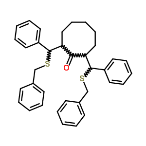 2,8-Bis((alpha-benzylthio)benzyl)cyclooctanone Structure,52186-07-9Structure