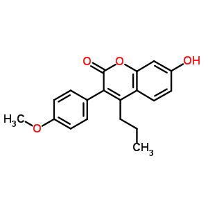 7-Hydroxy-3-(4-methoxyphenyl)-4-propyl-2h-chromen-2-one Structure,5219-18-1Structure