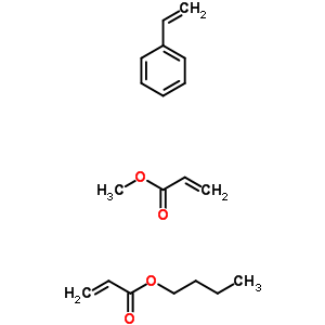 2-Propenoic acid, butyl ester, polymer with ethenylbenzene and methyl 2-propenoate Structure,52192-05-9Structure