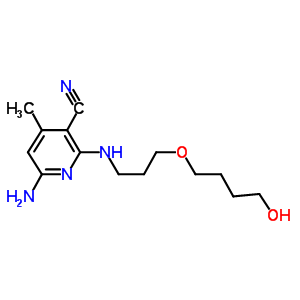 6-Amino-2-[[3-(4-hydroxybutoxy)propyl ]amino]-4-methyl-3-pyridinecarbonitrile Structure,52238-86-5Structure