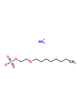 Polyethylene glycol, monooctyl ether, sulfate, ammonium salt Structure,52286-18-7Structure