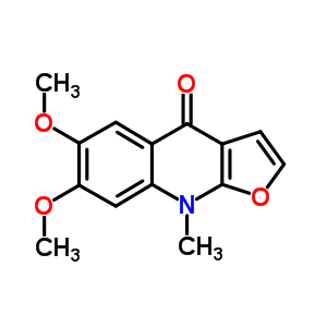 Furo[2,3-b]quinolin-4 (9h)-one, 6,7-dimethoxy-9-methyl- Structure,523-15-9Structure