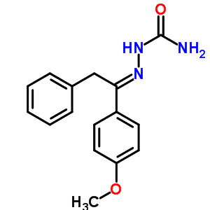 Hydrazinecarboxamide,2-[1-(4-methoxyphenyl)-2-phenylethylidene]- Structure,52376-90-6Structure