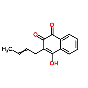 1,4-Naphthalenedione,2-(2-buten-1-yl)-3-hydroxy- Structure,52422-54-5Structure