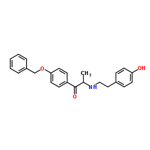 2-[[2-(4-Hydroxyphenyl)ethyl]amino]-1-[4-(phenylmethoxy)phenyl]-1-propanone Structure,52446-73-8Structure