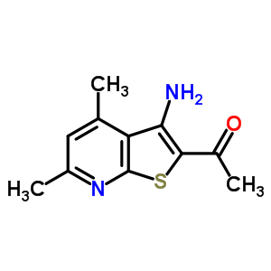 1-(3-Amino-4,6-dimethylthieno[2,3-b]pyridin-2-yl)ethanone Structure,52505-42-7Structure