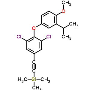 ((3,5-Dichloro-4-(3-isopropyl-4-methoxyphenoxy)phenyl)ethynyl)trimethylsilane Structure,525575-59-1Structure