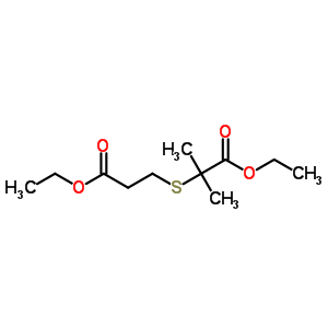 2-[(3-Ethoxy-3-oxopropyl)thio]-2-methylpropanoic acid ethyl ester Structure,52662-42-7Structure