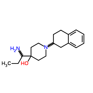 4-(1-Aminopropyl)-1-(1,2,3,4-tetrahydronaphthalen-2-yl)piperidin-4-ol Structure,52664-16-1Structure