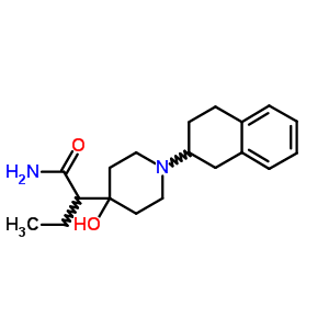 4-(1-Carbamoylpropyl)-1-(1,2,3,4-tetrahydronaphthalen-2-yl)piperidin-4-ol Structure,52664-18-3Structure