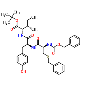 (Phenylmethoxy)carbonylcysteinyl(phenylmethyl)-tyrosyl-isoleucine tert-butyl ester Structure,52668-03-8Structure