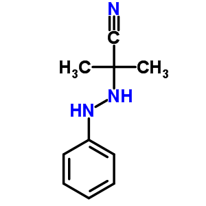 2-Methyl-2-(2-phenylhydrazinyl)propanenitrile Structure,52722-61-9Structure