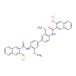 N,n’-(3,3’-dimethoxy(1,1’-biphenyl)-4,4’-diyl)bis(3-hydroxy-2-naphthalenecarboxamide,disodium salt Structure,52735-88-3Structure