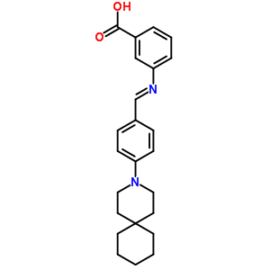 3-[[4-(3-Azaspiro[5.5]undec-3-yl)phenyl]methylideneamino]benzoic acid Structure,52764-81-5Structure