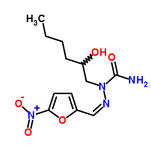 1-(2-Hydroxyhexyl)-1-[(5-nitro-2-furyl)methylideneamino]urea Structure,52926-52-0Structure