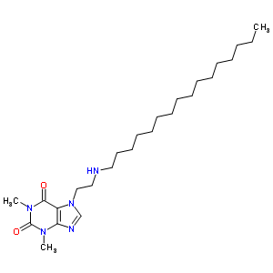 7-[2-(Hexadecylamino)ethyl ]-3,7-dihydro-1,3-dimethyl-1h-purine-2,6-dione Structure,52943-52-9Structure