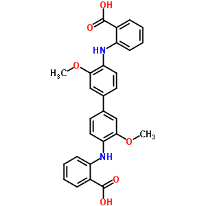 2,2’-((3,3’-Dimethoxy(1,1’-biphenyl)-4,4’-diyl)diimino)bis-benzoic acid Structure,52962-95-5Structure