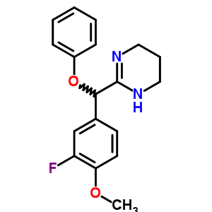 3,4,5,6-Tetrahydro-2-(3-fluoro-4-methoxy-α-phenoxybenzyl)pyrimidine Structure,52963-62-9Structure