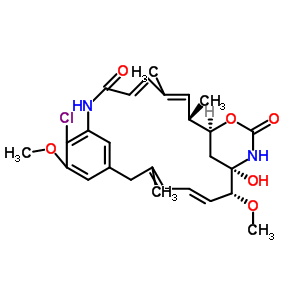 (1R,2r,3e,5e,15e,17e,19r,20s)-10-chloro-11,19-dimethoxy-2,4,15-trimethyl-20-hydroxy-8,21-diaza-23-oxatricyclo[18.3.1.1(9,13)]pentacosa-3,5,9,11,13(25),15,17-heptene-7,22-dione Structure,52978-30-0Structure