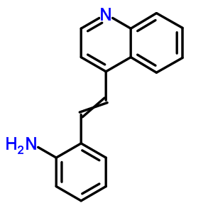 2-(2-喹啉-4-基乙烯)苯胺結(jié)構(gòu)式_53-97-4結(jié)構(gòu)式