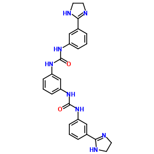 3-[3-(4,5-二氫-1H-咪唑-2-基)苯基]-1-[3-[[3-(4,5-二氫-1H-咪唑-2-基)苯基]氨基甲酰氨基]苯基]脲結(jié)構(gòu)式_5300-47-0結(jié)構(gòu)式