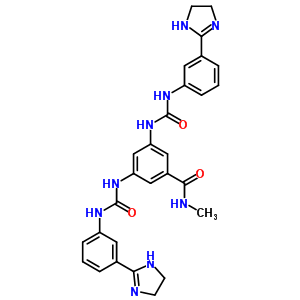 3,5-Bis[[3-(4,5-dihydro-1h-imidazol-2-yl)phenyl]carbamoylamino]-n-methyl-benzamide Structure,5300-67-4Structure